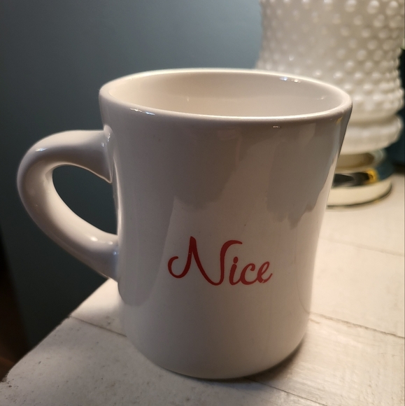 Reversible "Nice" "Naughty" Holiday or Everyday Mug / Cup - Picture 2 of 3